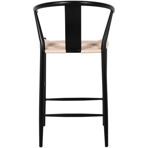 Meridian Furniture Beck Beige Hand Woven Rope Stool