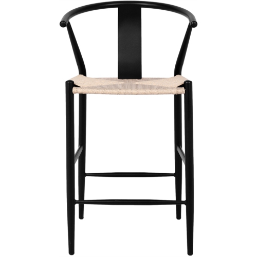 Meridian Furniture Beck Beige Hand Woven Rope Stool