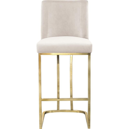 Meridian Furniture Heidi Cream Velvet Stool