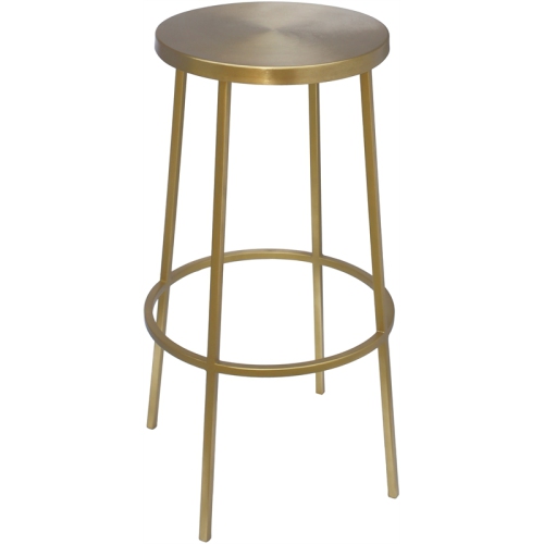 Meridian Furniture Tyson Brushed Gold Iron Barstool