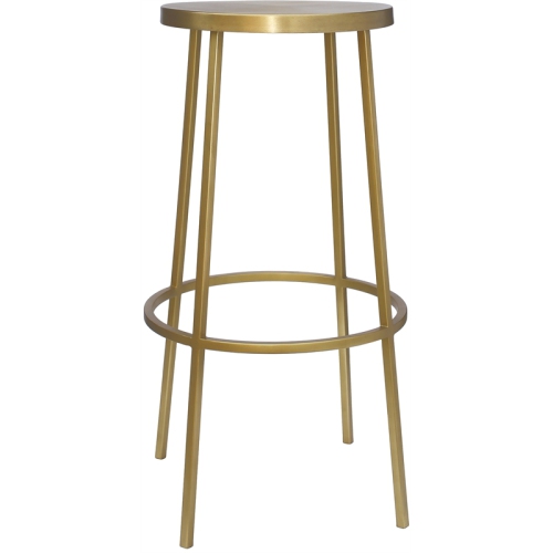 Meridian Furniture Tyson Brushed Gold Iron Barstool