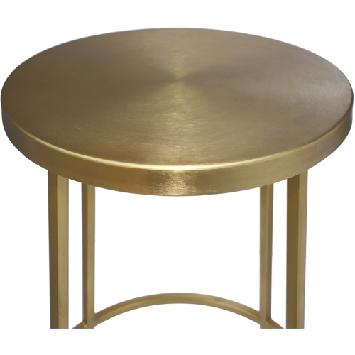 Meridian Furniture Tyson Brushed Gold Iron Barstool