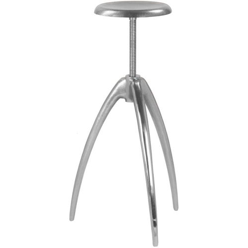 Meridian Furniture Clara Silver Aluminum Counter and Bar Stool