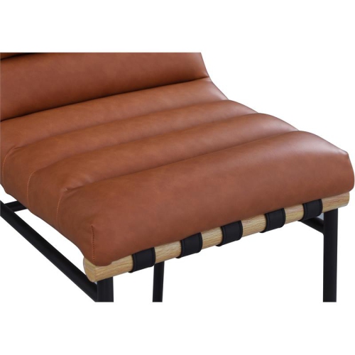 Meridian Furniture Burke Cognac Faux Leather Counter Stool