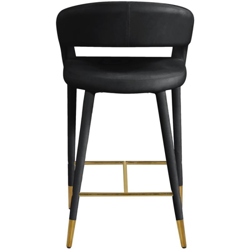 Meridian Furniture Destiny Black Velvet Stool