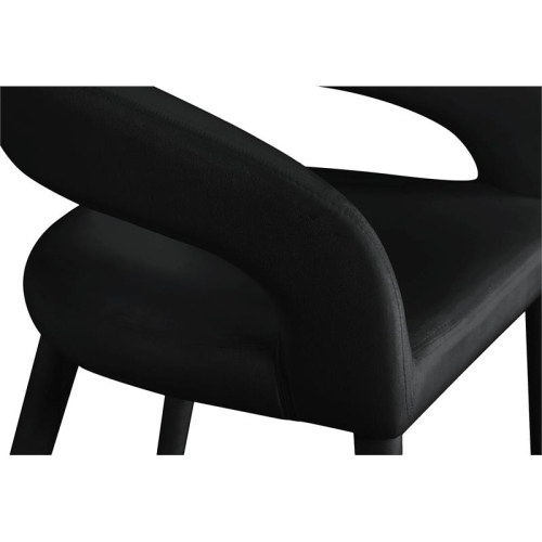 Meridian Furniture Destiny Black Velvet Stool