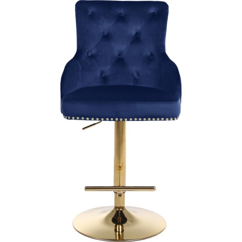 Meridian Furniture Claude Navy Velvet Adjustable Stool