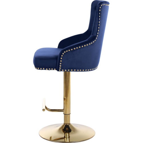 Meridian Furniture Claude Navy Velvet Adjustable Stool