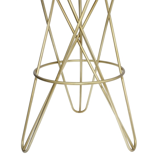 Meridian Furniture Mercury Brushed Gold Iron Barstool