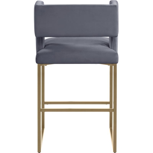 Meridian Furniture Caleb Gray Velvet Counter Stool