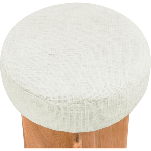Jasper Cream Boucle Fabric Stool