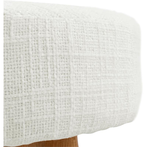 Jasper Cream Boucle Fabric Stool