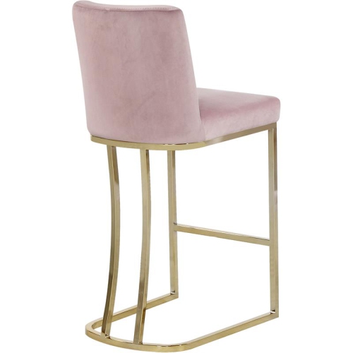 Meridian Furniture Heidi 26"H Velvet Counter Stool in Pink