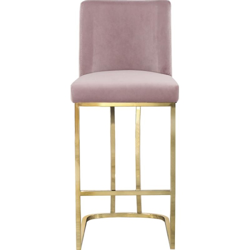 Meridian Furniture Heidi 26"H Velvet Counter Stool in Pink