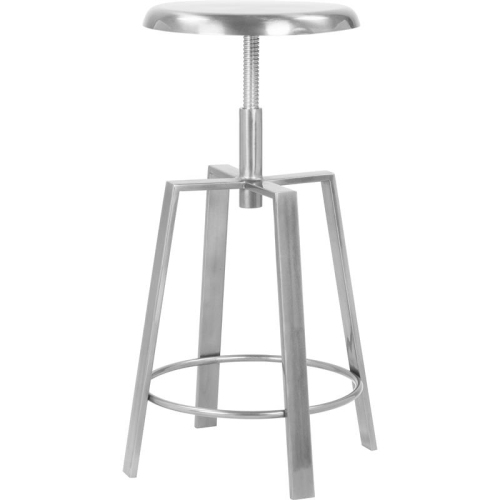 Meridian Furniture Lang Silver Iron Counter and Bar Stool