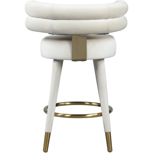 Meridian Furniture Fitzroy Cream Velvet Counter Stool
