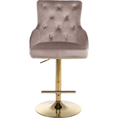 Meridian Furniture Claude Pink Velvet Adjustable Stool