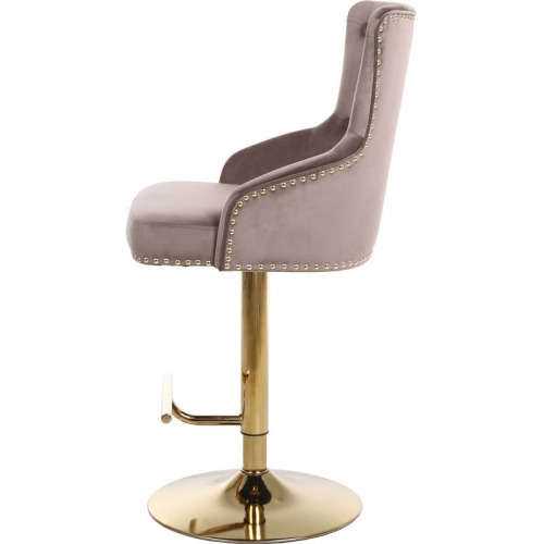 Meridian Furniture Claude Pink Velvet Adjustable Stool