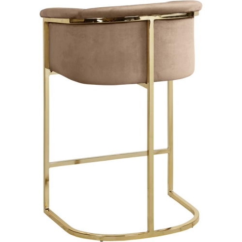Meridian Furniture Donatella Beige Velvet Stool
