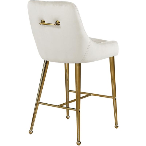 Meridian Furniture Owen Cream Velvet Stool