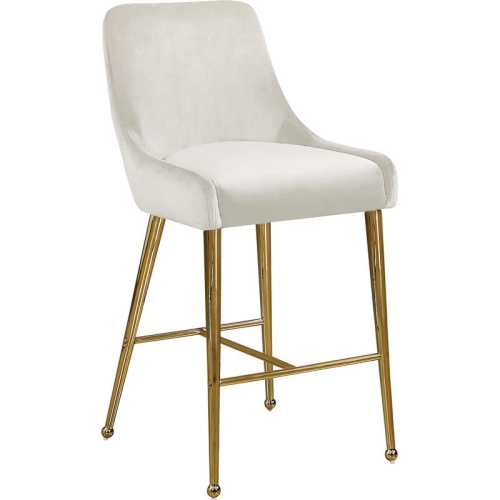 Meridian Furniture Owen Cream Velvet Stool