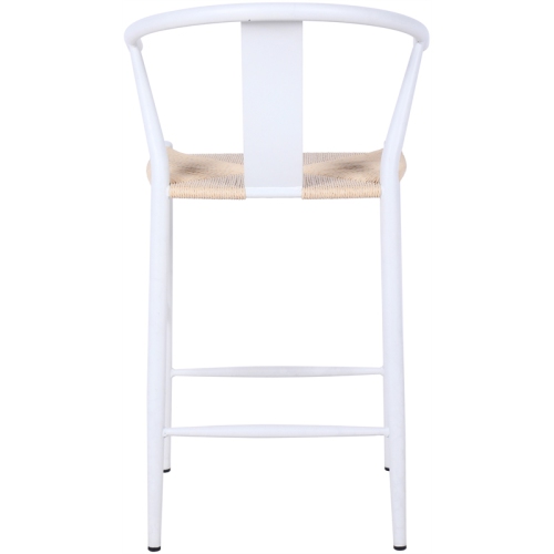 Meridian Furniture Beck Beige Hand Woven Rope Stool