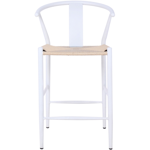 Meridian Furniture Beck Beige Hand Woven Rope Stool