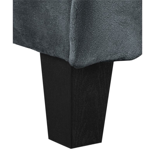 LifeStyle Solutions Harvard 2 Piece Loveseat and Accent Chair Set in Dark Gray