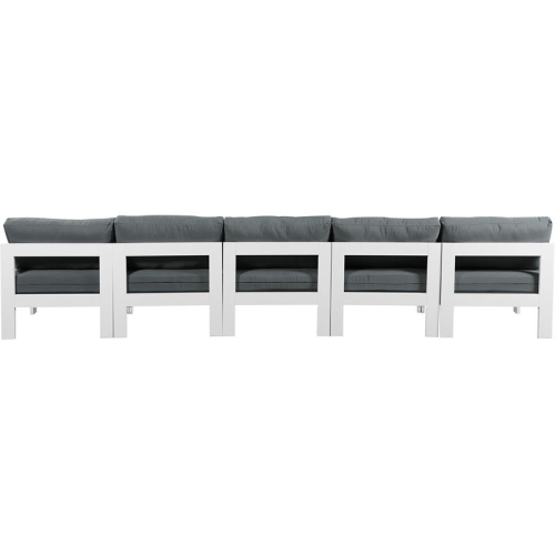Meridian Furniture Nizuc Grey Fabric Outdoor Patio Modular Sofa