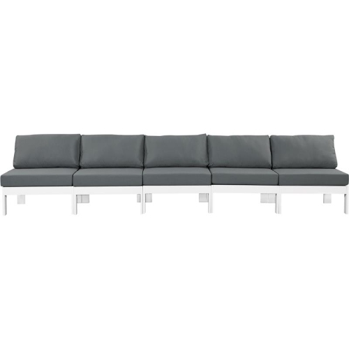 Meridian Furniture Nizuc Grey Fabric Outdoor Patio Modular Sofa