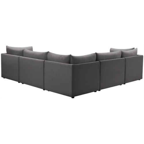 Meridian Furniture Jacob Grey Velvet Modular Sectional