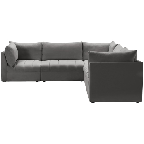 Meridian Furniture Jacob Grey Velvet Modular Sectional