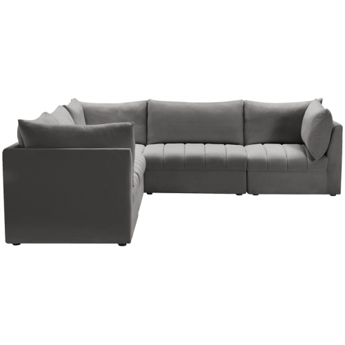 Meridian Furniture Jacob Grey Velvet Modular Sectional