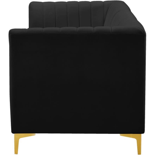 Meridian Furniture Alina Black Velvet Modular Sofa