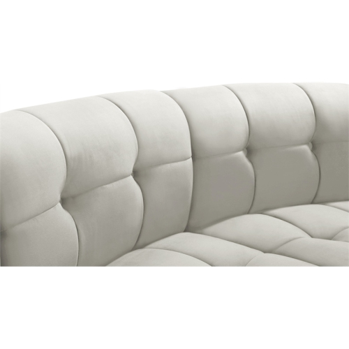 Meridian Furniture Limitless Cream Velvet Modular Loveseat