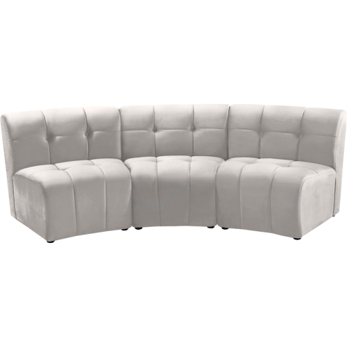 Meridian Furniture Limitless Cream Velvet Modular Sofa