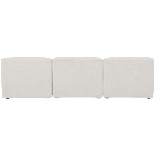 Meridian Furniture Miramar Cream Durable Linen Textured Modular Sofa