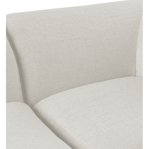 Meridian Furniture Miramar Cream Durable Linen Textured Modular Sofa