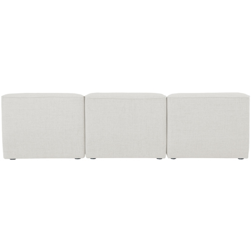 Meridian Furniture Miramar Cream Durable Linen Textured Modular Sofa