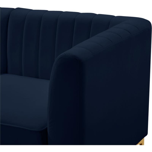 Meridian Furniture Alina Navy Velvet Modular Sofa