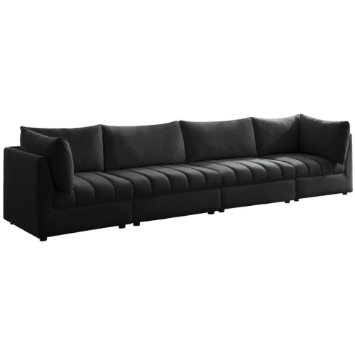 Meridian Furniture Jacob Black Velvet Modular Sofa