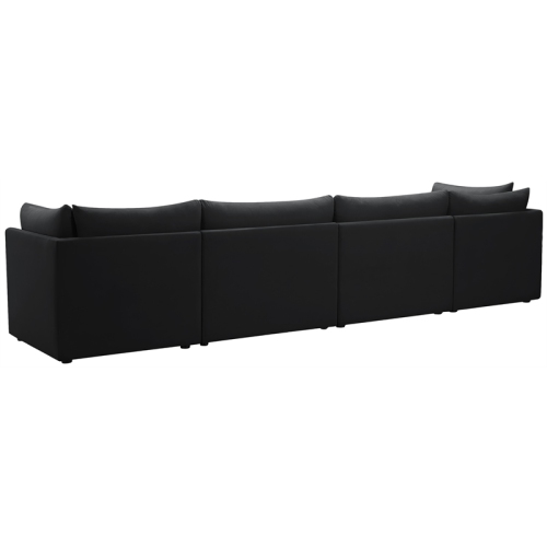 Meridian Furniture Jacob Black Velvet Modular Sofa