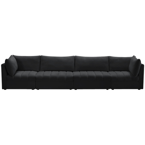 Meridian Furniture Jacob Black Velvet Modular Sofa