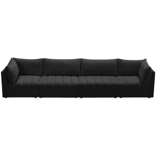 Meridian Furniture Jacob Black Velvet Modular Sofa