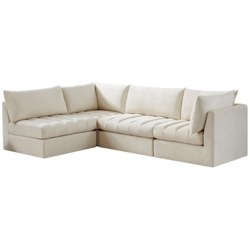 Meridian Furniture Jacob Cream Velvet Modular Sectional