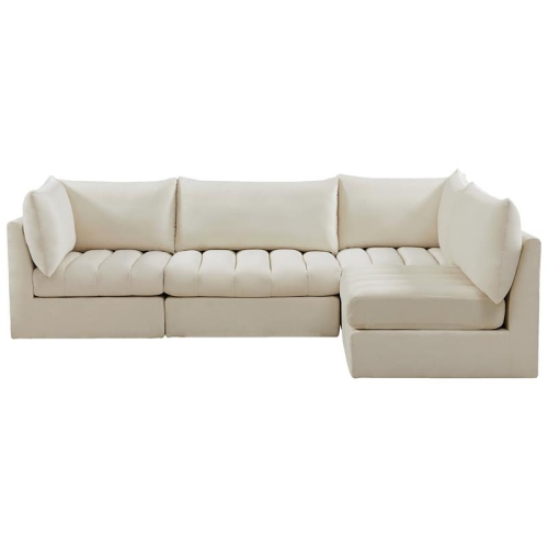 Meridian Furniture Jacob Cream Velvet Modular Sectional