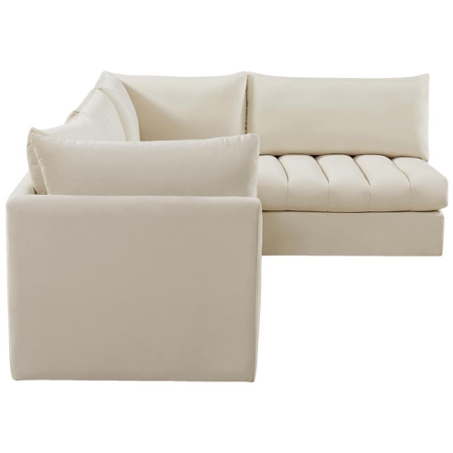 Meridian Furniture Jacob Cream Velvet Modular Sectional