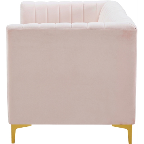 Meridian Furniture Alina Pink Velvet Modular Sectional