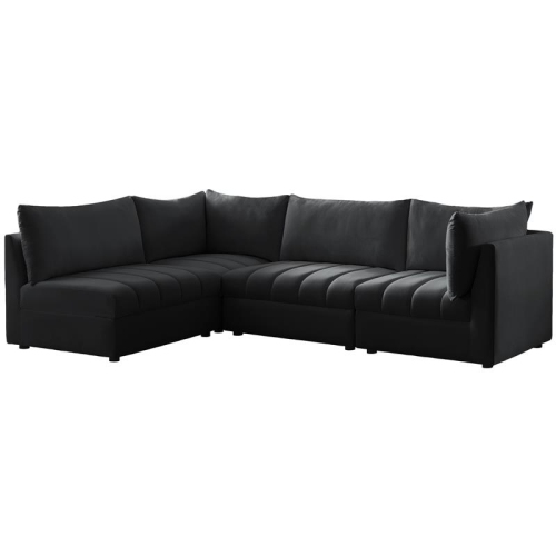 Meridian Furniture Jacob Black Velvet Modular Sectional