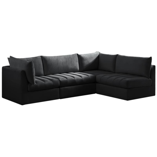 Meridian Furniture Jacob Black Velvet Modular Sectional